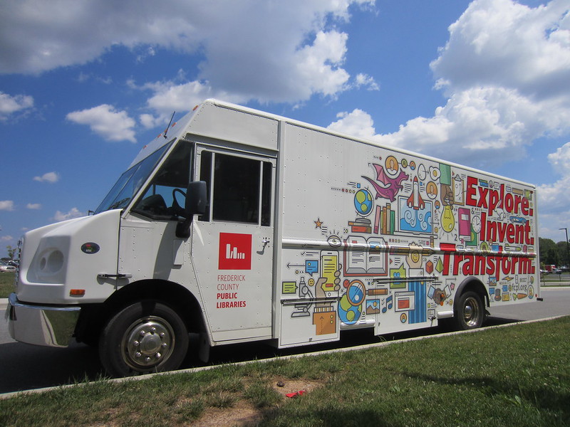 Community Bookmobile at a stop